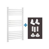 Toprak Havlupan 60/100 Cm 14 Borulu Beyaz Havlupan Radyatör + 2 Adet Vana + 2 Adet Boru Gizleme Aparati + Montaj Seti