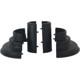Toprak Havlupan Siyah Renk Havlupan Radyatör Boru Gizleme Aparatı Ayarlanabilir Boyut 30-70 mm 2 Adet