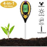 Toprak Nem Isı Ph Işık Ölçer 4-In-1