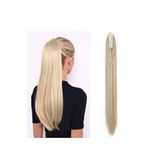 TOPRAK PERUK Düz Bej Sarı Tokalı At Kuyruğu Postiş 65 Cm 220 Gram