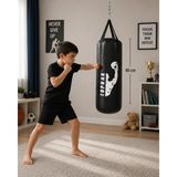 Toprak Sport Eldiven Hediyeli Boks Torbası 60X22 cm Karabina Hediyeli Içi Dolu - Lacivert - Standart