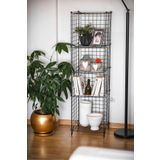 toprakhome Metal Tel Stand Çok Amaçlı 5 Raflı Dekoratif Raf Portatif Kurululum Gerektirmez