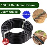 Topraksız Market 16MM Delikli Damla Sulama Borusu 100M 20CM Aralıklı