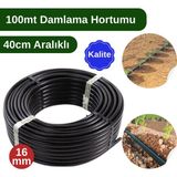 Topraksız Market 16MM Delikli Damla Sulama Borusu 100M 40CM Aralıklı