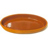 Topraktan Çömlek-Oval Orta Boy Sırlı Balık Köfte Helva Tavası/güveci-24 cm