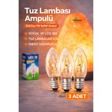 topraktan hasat odağında lezzet gizli 3 Adet Tuz Lambası Ampulü E14 Duy 7W Şeffaf Ampul