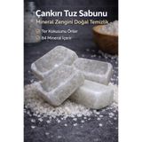 topraktan hasat odağında lezzet gizli 4 Adet Çankırı Doğal Kaya Tuzu Sabunu – Mineral İçerikli, El Yapımı Tuz Sabunu