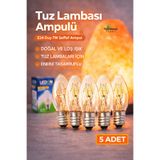 topraktan hasat odağında lezzet gizli 5 Adet Tuz Lambası Ampulü E14 Duy 7W Şeffaf Ampul