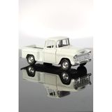 TOPROCKSTORE 1955 Chevrolet Stepside Beyaz Kamyonet, Çek Bırak Metal Model Oyuncak Araba, 12 cm