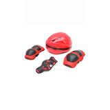TOPROCKSTORE Çocuk Kask Dizlik Dirseklik Eldiven Koruyucu Set 7 Parça, Kırmızı