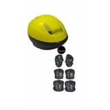 TOPROCKSTORE Çocuk Kask Dizlik Dirseklik Ellik Set 7 Parça, Sarı, Scooter Bisiklet Paten Kaykay Koruyucu