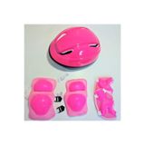 TOPROCKSTORE Çocuk Kask Dizlik Dirseklik Koruyucu Set 7 Parça, Pembe