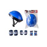 TOPROCKSTORE F-Sports Kask Dizlik Dirseklik Koruyucu Takımı, Mavi, S/M Beden