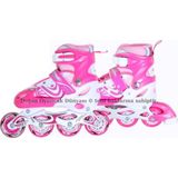 Toprockstore Işıklı Metal Gövdeli Ayarlanabilir Pembe Alıştırma Pateni 30-33