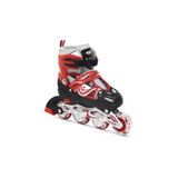 TOPROCKSTORE Işıklı Metal Gövdeli Quad Paten, Ayarlanabilir, 30-33 Beden, Kırmızı, Unisex Çocuk