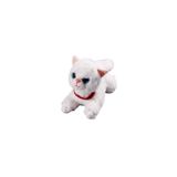 TOPROCKSTORE Miyavlayan Sesli Kedi Peluş Oyuncak Uyku Arkadaşı Hediyelik Peluş Yatan Kedi 35 cm