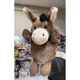 TOPROCKSTORE Peluş El Kukla, 25 cm, Kahverengi Eşek, Unisex