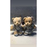 TOPROCKSTORE Sevimli Elbiseli Tulumlu Ayıcık Peluş Oyuncak Anahtarlık Uyku Arkadaşı Hediyelik 12 CM Sevgiliye Eşe