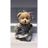 Toprockstore Sevimli Elbiseli Tulumlu Ayıcık Peluş Oyuncak Anahtarlık Uyku Arkadaşı Hediyelik 12 Cm