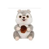 TOPROCKSTORE Sevimli Peluş Sincap 30 cm Oyuncak, Gri, Unisex