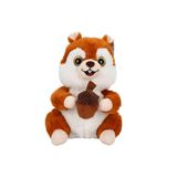 TOPROCKSTORE Sevimli Peluş Sincap 30 cm Oyuncak Uyku Arkadaşım, Kahverengi, Unisex