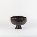 TOPSAN Vidro Oval Kahverengi Granit Desenli Siyah Kaktüs ve Sukulentlik Saksı (Siyah)