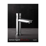 Topsan ZAMAN AYARLI LAVABO BATARYASI (musluk) krom