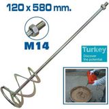 Topshop Th14343 M14 Lema Sarım 120x600 mm Boya, Alçı ve Harç Karıştırıcı Uç