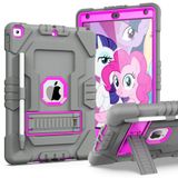 TOPSKY iPad 9. Nesil Kılıf 2021, iPad 10.2 Kalemlik ve Destek Standlı Kılıf, iPad 8. / 7. Nesil Kılıf 2020/2019 3'ü 1 Arada Ağır Hizmet Darbeye Dayanıklı Sağlam Koruyucu Tablet Kılıfı, Gri-Pembe