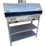 Topsöken Paslanmaz Bacalı Barbekü Kömürlü Mangal 40 x 90 Maksi Boy
