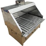 Topsöken Paslanmaz Bacalı Mangal 28 x 50 cm Çekmeceli Masaüstü - STANDART