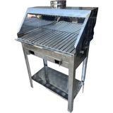 Topsöken Paslanmaz Kömürlü Mangal 28 x 60 cm Bacalı Barbekü