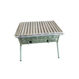 Topsöken Paslanmaz Kömürlü Mangal 35 x 50 cm Portatif Ayaklı Havalandırmalı