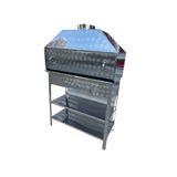 Topsöken Paslanmaz Kömürlü Mangal Dik Bacalı 40 x 90 Kapaklı Barbekü