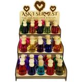 Toptan Aşk-I Sermest Beyaz Ahşap Standlı 60 Adet 8 ml Mango Araç Parfümü Oto Araba Kokusu