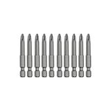 Toptan Budur (10'lu Set) Mıknatıslı Yıldız Ph2 Bits Uç 75 mm Kutulu Manyetik 1/4 Matkap Ucu, 7.5 cm Uzunluk - standart