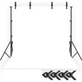 Toptan Budur 150X200 cm Beyaz Fon Perde ve Fon Standı, Fotoğraf ve Ürün Çekimleri Için