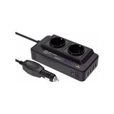Toptan Budur 200W Araba Güç Çevirici Dc 12V Ac 220V Dönüştürücü 2 Ac Çıkışlı 4 USB Bağlantı Nokta - standart