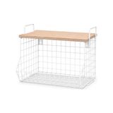 Toptan Budur Baharatlık; Ahşap Raflı Metal Sepet, Meyvelik Sebzelik, Banyo Organizeri, Üst Üste Takılabilir - 0,1 kg