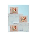 Toptan Budur Çiçek ve Sincap Baskılı 3'lü Makyaj Çantası 20X25 cm LH9382740235235123 - .