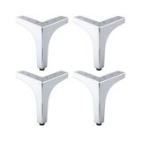 Toptan Budur Dekor Krom Gümüş Metal Mobilya Ayağı Seti Modern Tasarım Koltuk Sehpa Masa Tv Ünitesi, 17 Cm, - diğer - standart