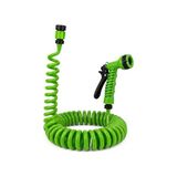 Toptan Budur Fonksiyonlu Sprey Tabancalı Uzayabilir 15 Metre 7 Spiral Bahçe Hortumu - standart - .