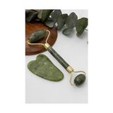 Toptan Budur Jade Roller Gua Sha Taşı Seti, 2'li Yeşim Taşı Masaj Seti