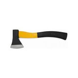 Toptan Budur Profesyonel Kauçuk Saplı Balta, 35 cm Sap, 8 cm Kesim Ağzı, Sarı-Siyah - standart - .