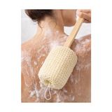 Toptan Budur Sisal Ahşap Saplı Sırt Lifi Banyo Sırt Kese Fırçası Vücut Peeling Ölü Deri Temizleme Çubu - standart