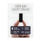 Toptan Budur Slim Ses Kayıt Cihazı, USB Bağlantılı Stereo Mikrofon ve Mp3 Oynatıcı, 32GB - 1 Adet