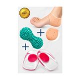 Toptan Budur Topuk Dikeni Tabanlığı, Ayak Masaj Topu ve Topuk Çorabı Seti Silikon Jel Tabanlık Topukluk