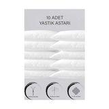 Toptan Budur Yastık, 10 Adet Fermuarlı Astarı | 50X70 cm Fermuarlı Beyaz Yastık Kılıfı |yastık Iç Kıl - yok