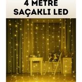 Toptan Bulurum 4 Metre Şelale Perde LED Işık Dış Mekan Iç Mekan Uyumlu