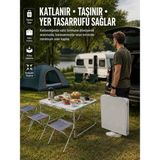 Toptan Bulurum Ayarlanabilir Yükseklikli Kamp ve Piknik Masası 4 Kişilik Katlanabilir Masa Seti